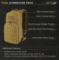 Condor Outdoor Fuel Hydration Backpack 18L