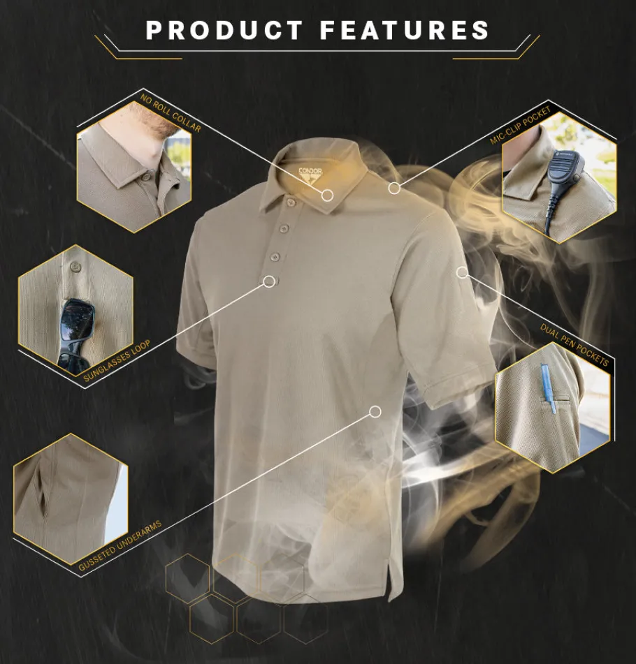 Condor Outdoor Short Sleeve Performance Tactical Polo